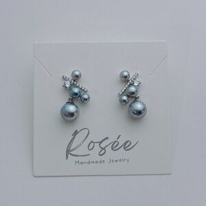 E269 Handmade S925 Akoya Sea Pearl Earrings – Classic Elegant Jewelry Gift